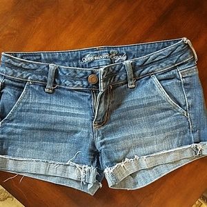 AE denim shorts